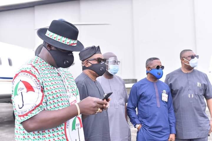 PDP National Chairman Prince Uche Secondus (2nd left)