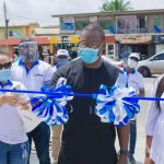 Retail Business Manager Ezinne Nwazulu; representative of DPR Lagos Zonal Controller (Operations) Engr Bright Pogoson; and CEO Barr Ngozi Ekeoma at the launch of Nepal Oil and Gas, Egbeda, Lagos, over the weekend