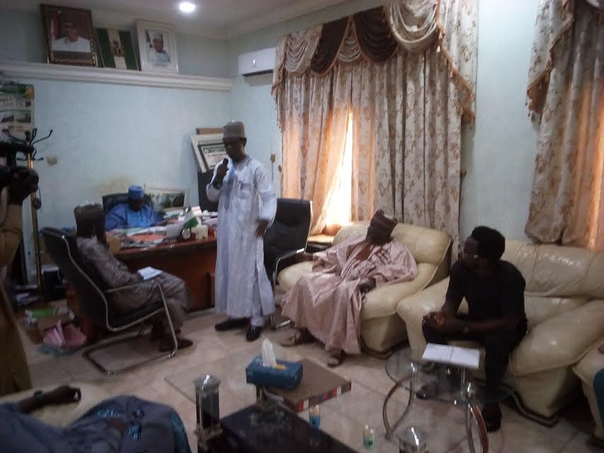 Leader of Jack Rich Foundation Murtala Muhammad speaking during their visit to SSG, Kebbi State Govt, Alhaji Umar Babale Yauri