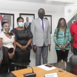President, CIPM, Wale Adediran (middle) and other partners at the pre-management lecture press conference