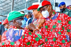 Edo State Governor Godwin Obaseki (left), Delta State Governor Ifeanyi Okowa (right)