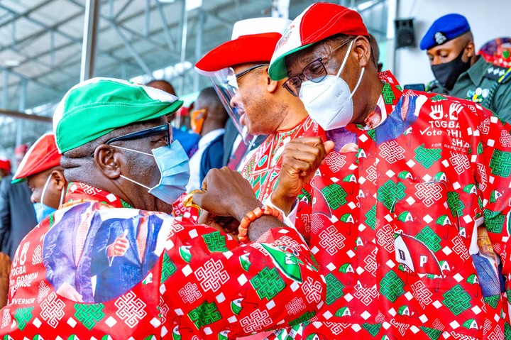 Edo State Governor Godwin Obaseki (left), Delta State Governor Ifeanyi Okowa (right)