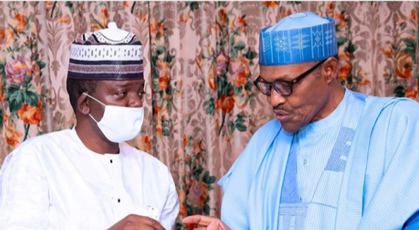 Zamfara State Governor Bello with President Muhammadu Buhari
