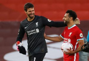 Mohamed Salah (right)