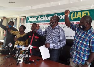 JAF members singing solidarity song at the breifing in Lagos_1599757065157