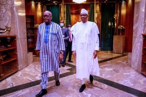 President Muhammadu Buhari received in audience H E Roch Marc Christian Kabore, President of Burkina Faso, at the State House, September 17, 2020