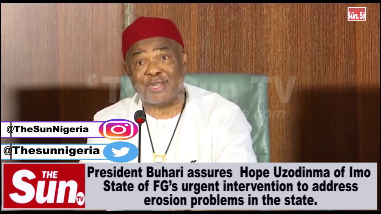 Buhari assures Uzodinma of FG’s urgent intervention to address erosion problems in Imo [Video]