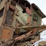 collapsing storey building
