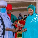 Emir of Argungu Alhaji Samaila Muhammdu Mera (l), Dr Zainab Shinkafi-Bagudu (r)