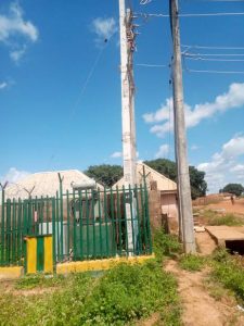 The installed transformer ready to be switched on to light up Danhonu II