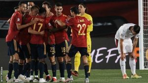 Spain edge Switzerland to stay top of UEFA Nations League group