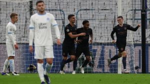 Manchester City thrash woeful Marseille to stay group leaders in Champions League