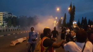 Abuja: Police beat up, teargas #EndSARS protesters