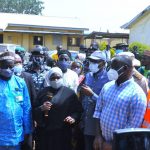 Kaduna Acting Governor Dr Hadiza Balarabe inspecting the places that were looted on Oct 24 by criminal elements (Oct 25, 2020)