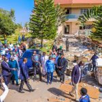 Vandalised residence of former Speaker of the House of Representatives, Hon Dogara Yakubu in Jos, visited by Gov Simon Lalong of Plateau and members of Plateau Caucus at the National Assembly on Tuesday in Jos