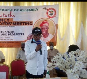Prince Bisi Yusuf, Lawmaker representing Alimosho Constituency 1 at the Lagos State House of Assembly speaking at the Constituency Stakeholders’ Meeting on Thursday
