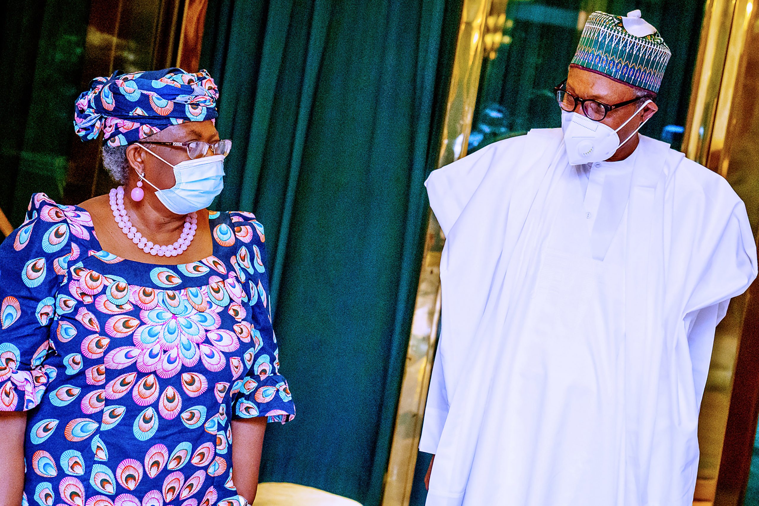 PRESIDENT BUHARI RECEIVES IN AUDIENCE DR OKONJO-IWEALA 0A