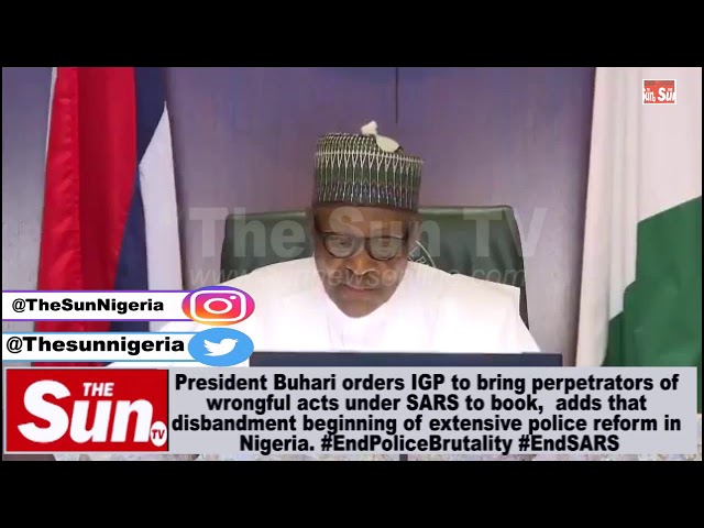 #EndSARS: Buhari orders IGP to bring erring officers to book [VIDEO]
