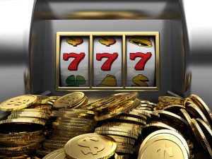 3d,Illustrations,Of,Slot,Machine,Win,Line,And,Prize