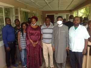 CAN Chairman, Northen Nigerian, Rev Yakubu Pam (2nd from right) at a condolence visit to families of victims of communal violence in Plateau State
