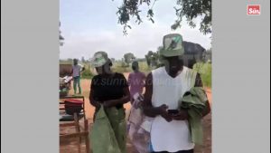 Residents display items looted from NYSC orientation camp in Jalingo [VIDEO]