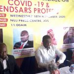 Speaker Plateau House of Assembly, Abok Nuhu Ayuba addressing Press Conference in Jos on COVID-19 and #EndSARS activities