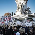 Protest against the newly voted global security law in Paris