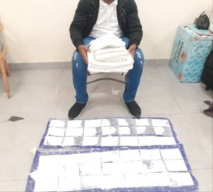 The-arrested-drug-suspect-at-the-Lagos-Airport