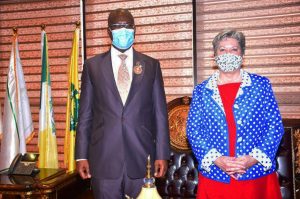 His Excellency, Timipre Sylva, Minister of State For Petroleum Resources, plays host to Her Excellency, Mary Beth Leonard, US ambassador to Nigeria on Monday, Dec 14, 2020