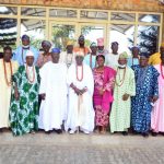 Ekiti Deputy Governor Otunba, Bisi Egbeyemi, Oba Ajakaye, his wife, Olori Ajakaye and chiefs