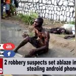 2 robbery suspects set ablaze in Ibadan [VIDEO]