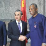 Chinese Foreign Minister Wang Yi with Nigerian Foreign Minister Geoffrey Onyeama