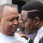 Abdullahi Babalele (L) and his counsel Chief Mike Ozekhome (R)