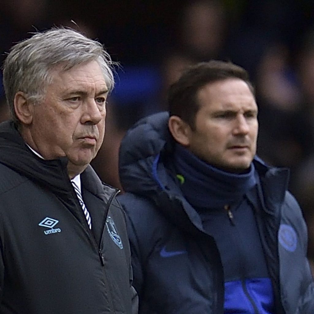 Carlo Ancelotti (L), Frank Lampard (R)