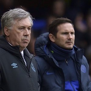 Carlo Ancelotti (L), Frank Lampard (R)