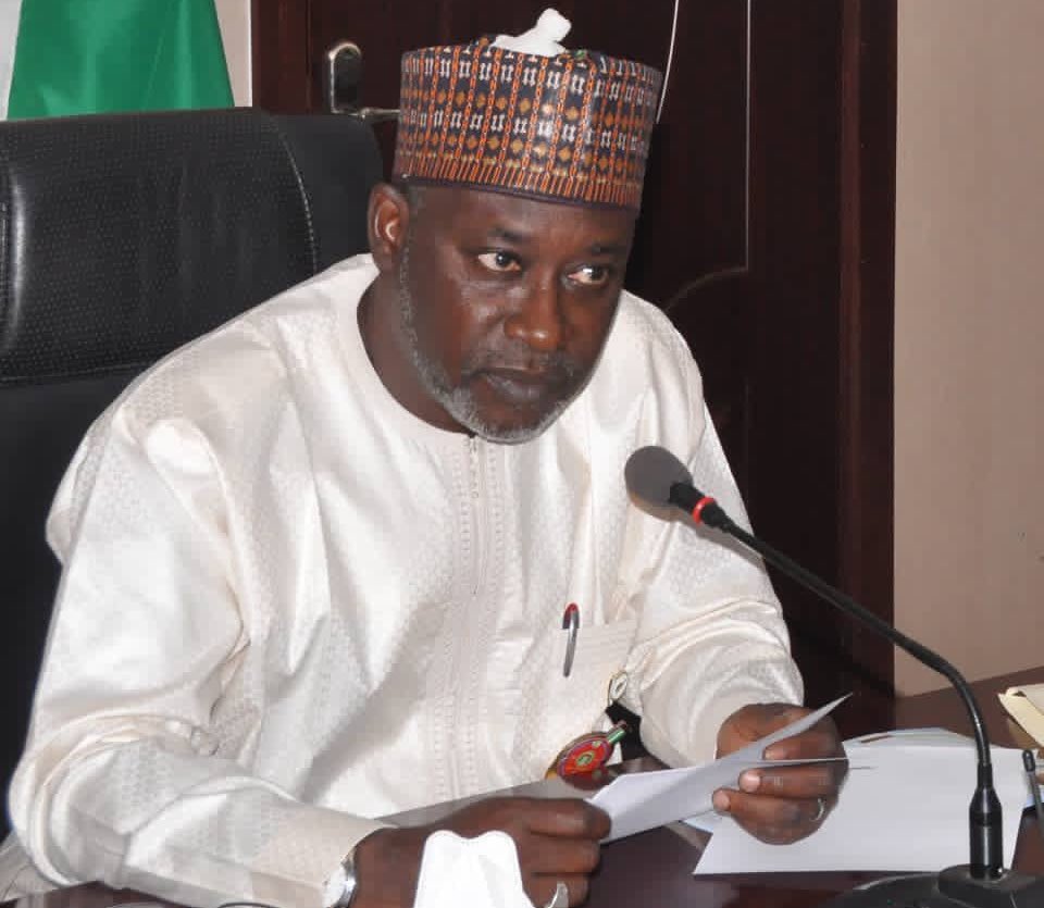 Minister of Water Resources Suleiman H Adamu Inaugurating members of the 2nd Governing Board of the Regional Centre for Integrated River Basin Management, on Monday, December 7, at his office