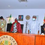 Kaduna Deputy Governor Dr Hadiza Balarabe (middle) presided over a security meeting comprising Senators, Reps, and State Assembly members, Local Government Chairmen and District Heads from Kaduna North and Central Senatorial Districts