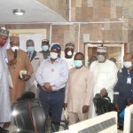 Minister of Power Sale Mamman addressing staff of the NCC during his maiden visit to assess the state of facilities at NCC