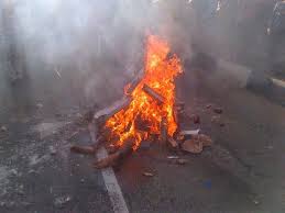 burnt alive
