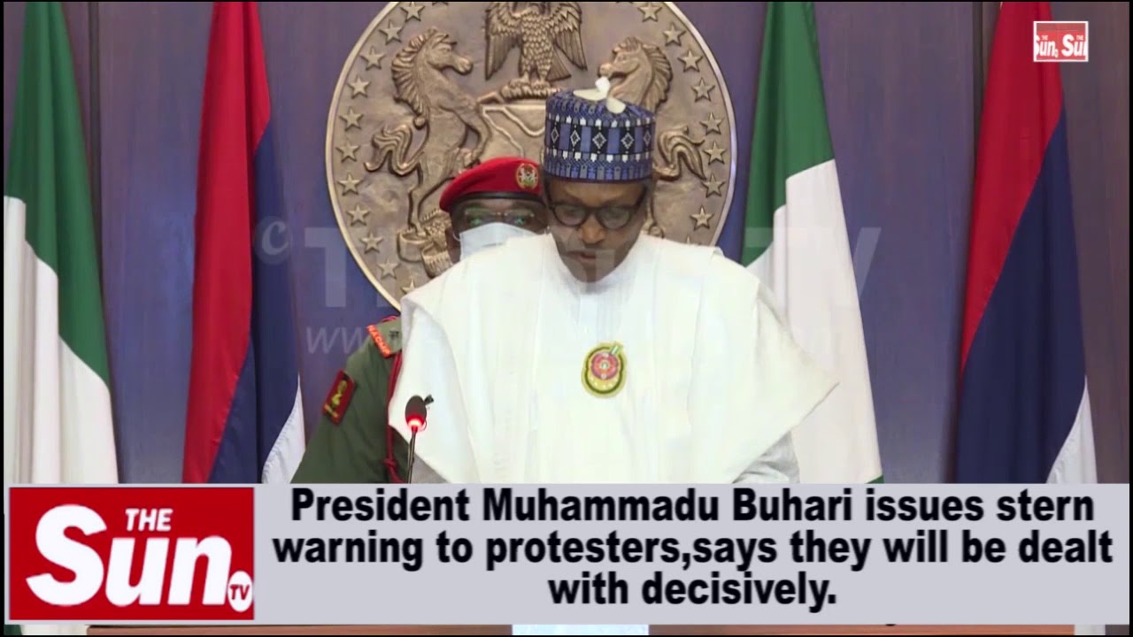 EndSARS: Buhari blows hot, says protesters will be dealt with decisively [VIDEO]