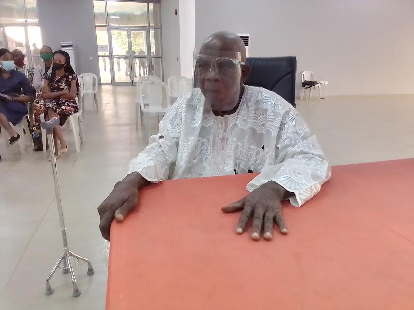 Pa Olaye at the panel of inquiry in Benin City on Tuesday, Jan 26, 2021