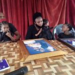 Mrs Akioyamen, widow and the children of late Mr Matthew Akioyamen, during a press briefing in Benin City on Thursday, January 14, 2021
