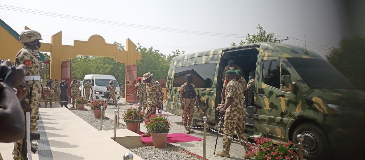 Irabor, Service Chiefs visit troop in battle field