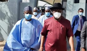 Sokoto Governor Aminu Tambuwal (L), Rivers Governor Nyesom Wike (R)