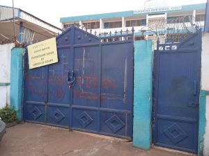 Gate of Providence High School Enugu still under lock and key