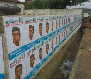 2022 guber: Segun Oni campaign posters flood Ekiti