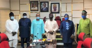 Honourable Commissioner, Ministry of Local Government & Community Affairs, Dr. Wale Ahmed (3rd right), Dr. Wale Ahmed, during one of the meetings with representatives from the five divisions of the State.