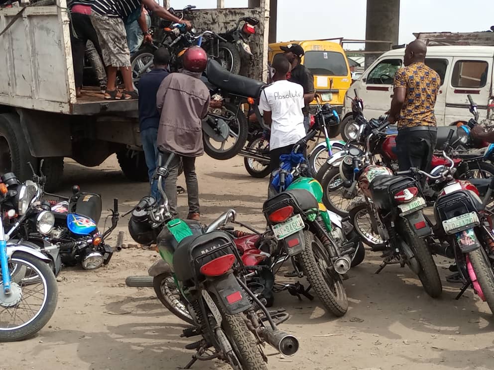 Lagos: Task force impounds 100 commercial motorcycles for breach of traffic laws