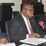 From Left: Commissioner for Finance Dr Rabiu Olowo, Commissioner for Economic Planning and Budget Mr Sam Egube and Commissioner for Information and Strategy Mr Gbenga Omotoso during a News Conference on the Year 2021 Appropriation Law of the Lagos State Government in Lagos on Thursday (07/01/21)