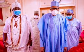Buhari, Ooni of Ife meet in Aso Rock 